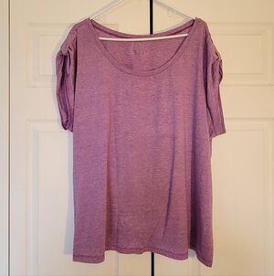 Lane Bryant Purple Short Sleeve Tee
